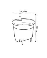 Hidrojardinera Insert 28cm Negro  Autorriego y Diseño Elegante para tu Jardín y Hogar

