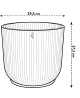 Maceta Vibes Fold Round Mini 30 cm Blanco  Elegancia Moderna para Plantas | Endanea Garden

