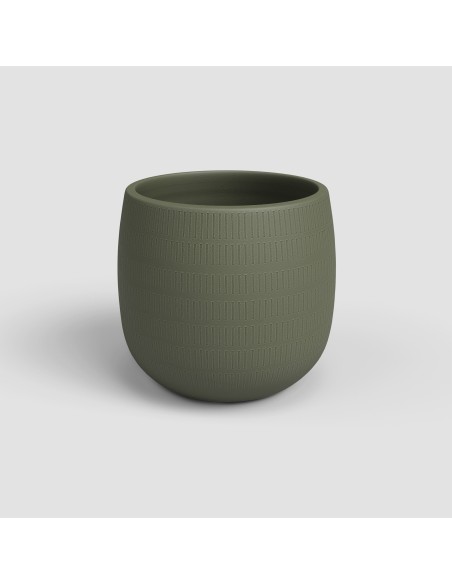 Maceta Aura 20 MA Verde Oliva | Diseño Durable para Plantas Medianas Interior y Exterior