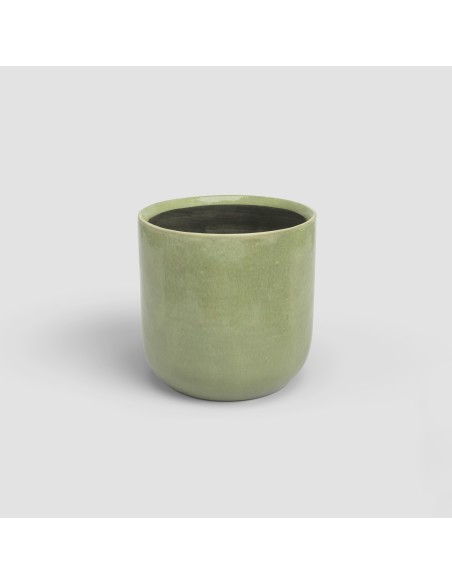 Maceta Jupiter 29cm Verde Agua  Resistente, decorativa y con drenaje eficiente