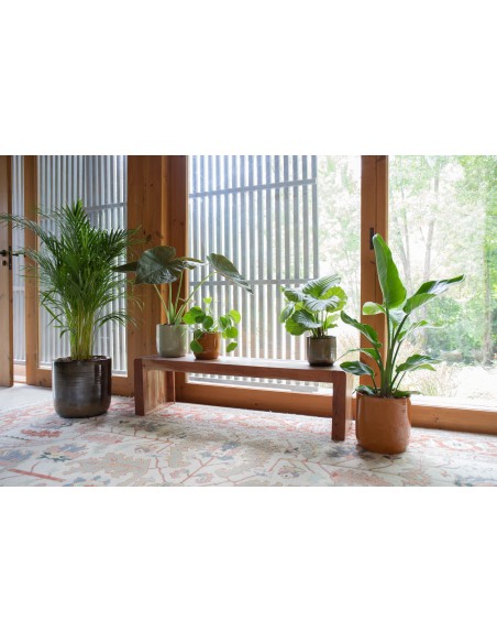 Maceta Jupiter 29cm Verde Agua  Resistente, decorativa y con drenaje eficiente

