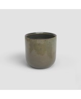 Maceta Jupiter 29cm Verde Gris  Moderna, resistente y con drenaje eficiente

