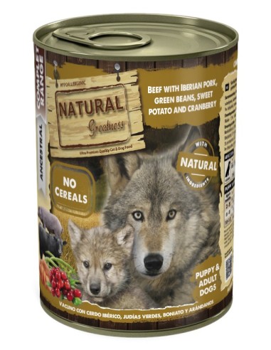 NGD VACUNO CON CENRO IBERICO/JUDIAS VERDES/BONIATO/ARANDANOS 400GR