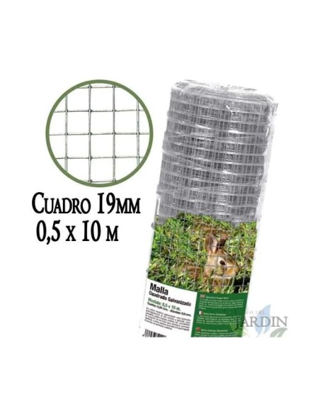 MALLA CUADRADA GALVANIZADA 0,5X10MT 19MM