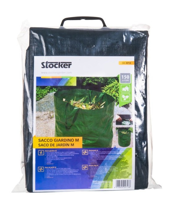 Saco de Jardín 270L con Anillo Metálico y 4 Asas  Resistente y Lavable


