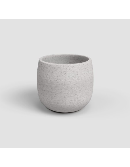 Maceta Hemera Crema 20 cm  Diseño Moderno y Resistente para Interior y Exterior

