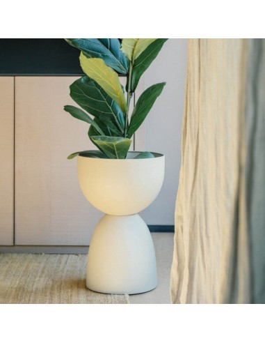 CUBREMACETAS  PALMA 46 CM CREMA