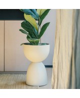 CUBREMACETAS  PALMA 46 CM CREMA