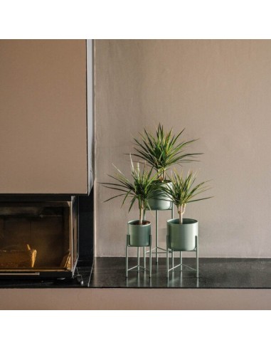 CUBREMACETAS PLUMA 17X15X30CM VERDE