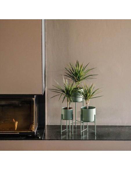 CUBREMACETAS PLUMA 17X15X30CM VERDE