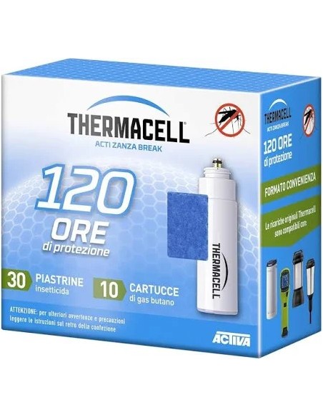 Recarga Thermacell 120h  Almohadillas repelentes y cartuchos gas para protección contra mosquitos