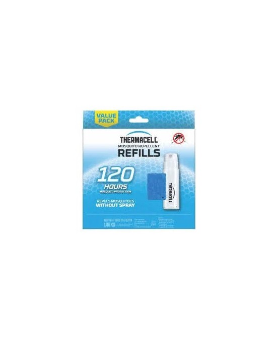Recarga Thermacell 120h  Almohadillas repelentes y cartuchos gas para protección contra mosquitos

