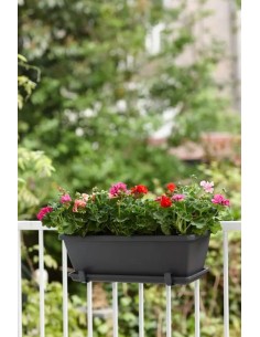 Plato jardinera 70 cm Antracita Barcelona | Endanea Garden 2