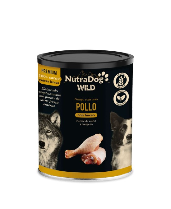 Snack L Pollos con Hueso Premium 400g  Premio Natural para Perros, Rico en Pollo y Hueso Prensado para Cuidado Dental