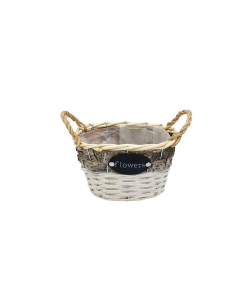 MACETERO ABEDUL/MIMBRE OVAL M