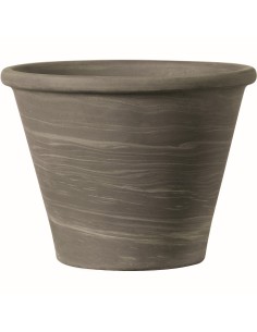 Maceta Vaso Duo W. Striped Grafito 25cm | Maceta Moderna y Resistente