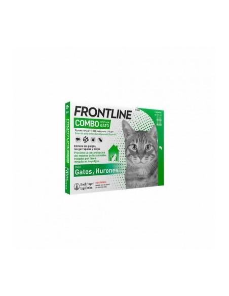Antiparasitario para Gatos y Hurones Eliminación de Pulgas Garrapatas y Piojos con Protección Prolongada