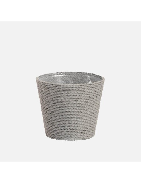 MACETA YUTE RAIS 15X14CM GRIS