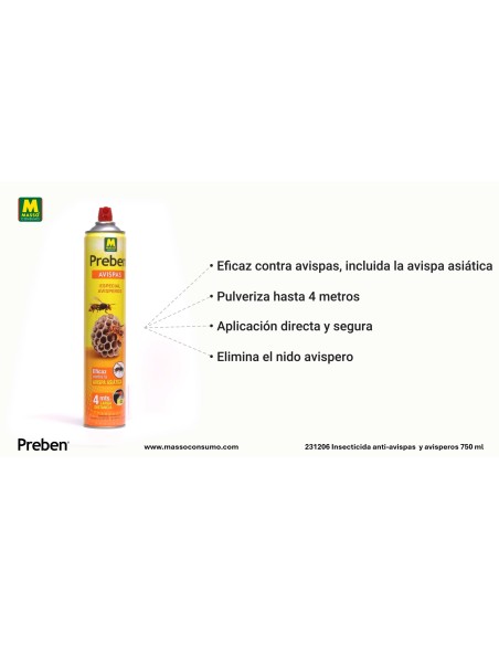 INSECTICIDA AVISPEROS LISTO USO 750ML MASSÓ
