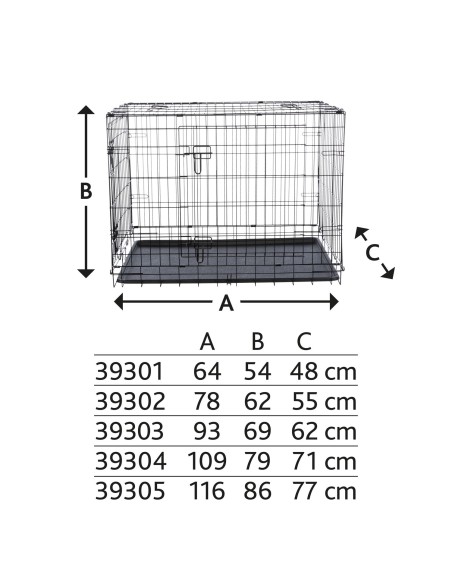 CASETA DOMESTICA M 78X62X55NEGRO