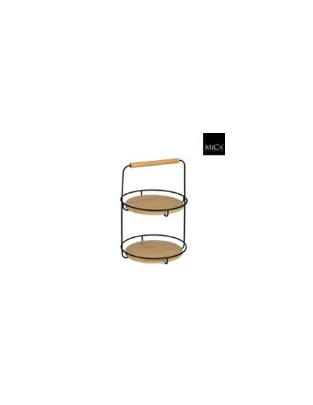 MUEBLE AUXILIAR  CON NIVELES MARRON 25X25X35
