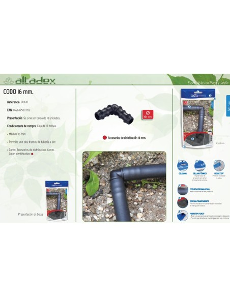CODO 16MM 10UND AQUA CONTROL