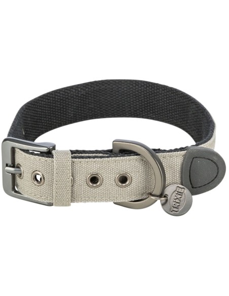 CITYSTYLE Collar Extra Ancho M-L Gris Claro | Resistente, Cómodo y Elegante para Perros Medianos y Grandes

