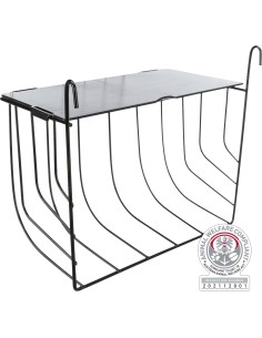 Porta Heno Colgante Negro 20x18x12 cm  Accesorio Práctico para Roedores y Conejos

