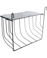 Porta Heno Colgante Negro 20x18x12 cm  Accesorio Práctico para Roedores y Conejos

