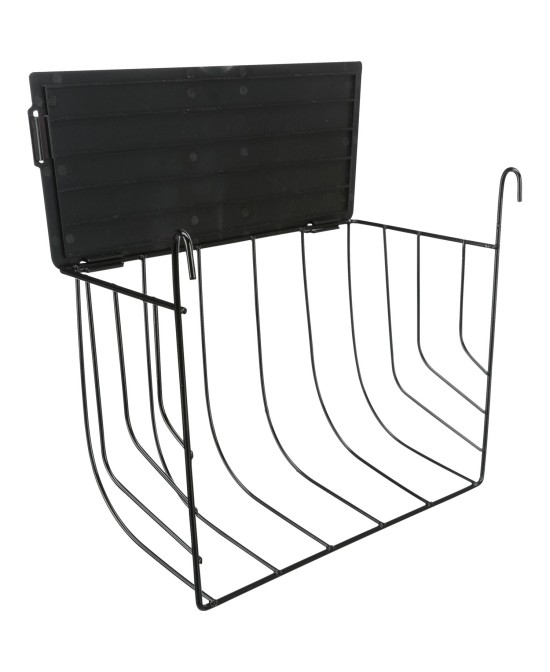 Porta Heno Colgante Negro 20x18x12 cm  Accesorio Práctico para Roedores y Conejos

