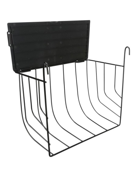 Porta Heno Colgante Negro 20x18x12 cm  Accesorio Práctico para Roedores y Conejos

