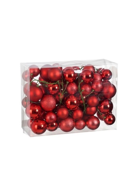 Guirnalda Roja 180 cm | Decoración Navideña Clásica y Reutilizable