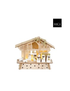 Nacimiento LED Blanco con Batería 122x8 cm - Decoración Navideña Elegante