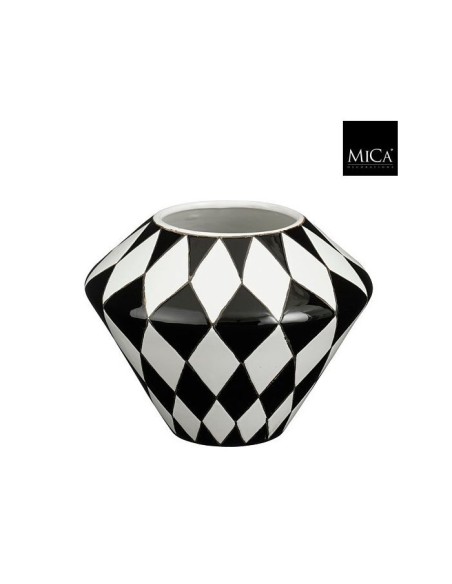 Jarrón Kyle Negro 21x27 cm - Decoración Moderna y Elegante