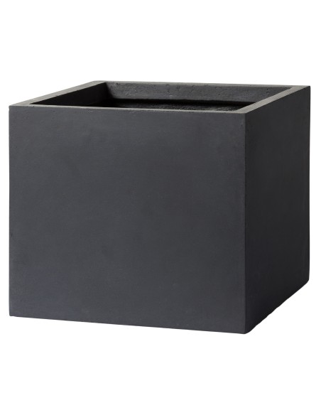 Maceta Cubo Gypse Plomo 25 cm - Diseño Moderno y Duradero para Plantas | Endanea Garden
