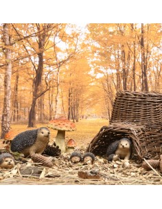 Erizo Decorativo Talla L para Jardín y Hogar con Acabado Natural 2