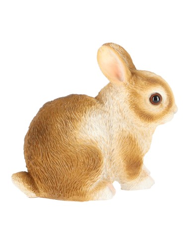 Conejo Enano Decorativo 9x14.3x12.3cm Realista para Hogar y Jardín