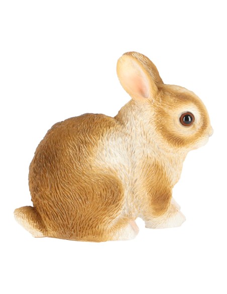 Conejo Enano Decorativo 9x14.3x12.3cm Realista para Hogar y Jardín
