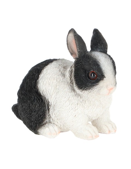 Conejo Enano Decorativo 9x14.3x12.3cm Realista para Hogar y Jardín