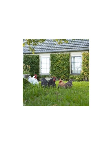 Figura Gallinas 25x16.8x21.3cm Decoración Rural para Hogar y Jardín
