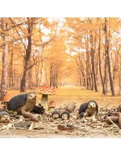 Erizo Decorativo Talla M 8.8x14.8x7.8 cm para Hogar y Jardín 2