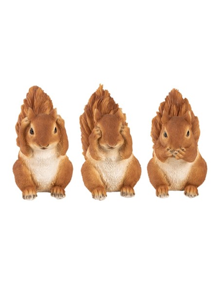Ardilla decorativa 7,6x11,8x13 cm para hogar y jardín natural y realista
