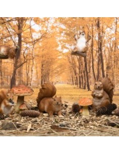 Adorno Ardilla en la Hamaca para Jardín Resistente y Decorativo 2