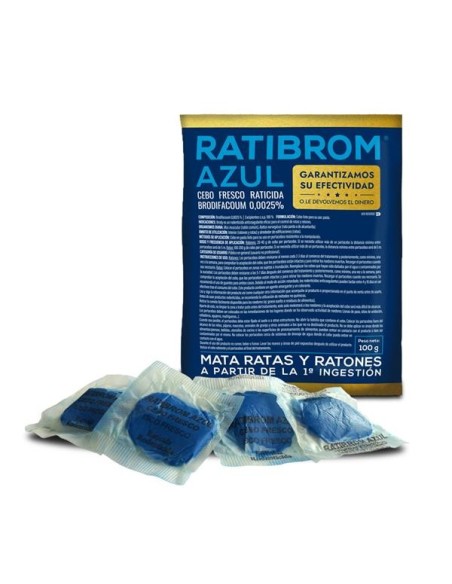 RATICIDA RATIBROM AZUL CEBO FRESCO SOBRE 100GR IMPEX