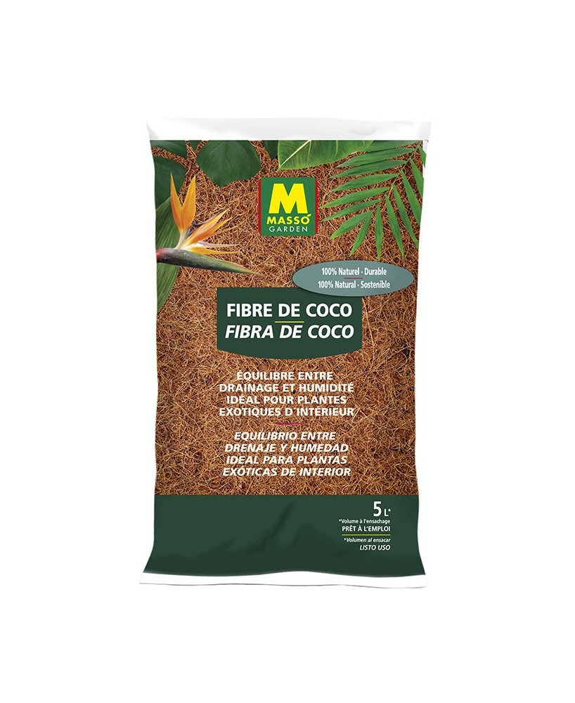 Fibra de Coco 5L Massó  Sustrato natural para cultivo saludable

