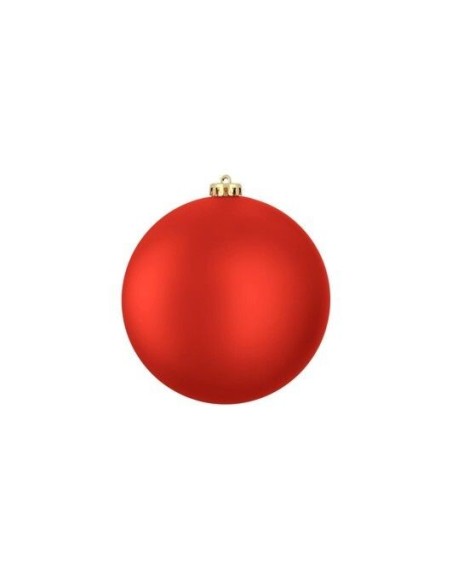Bola Inrompible 15 cm Rojo Mate  Adorno Navideño Elegante y Resistente