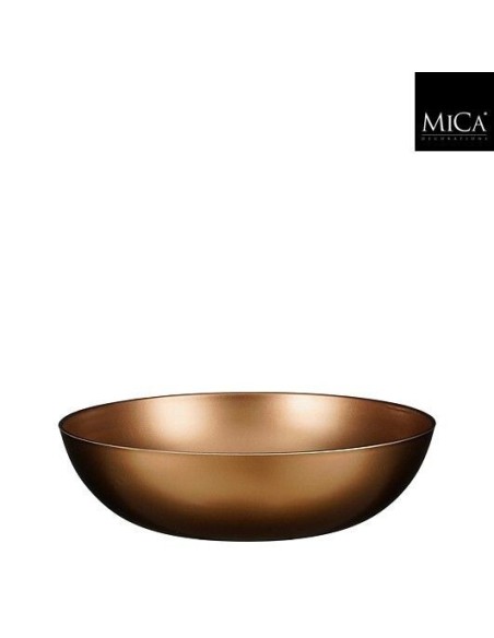 Bol Mila plástico reciclado oro 30 cm | Bol ecológico duradero y elegante