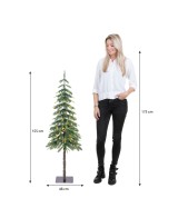 Pino Lodge 90L Verde y Blanco Cálido - Árbol Artificial Navideño 90 cm
