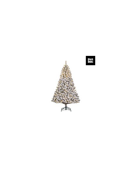 Pino Charlton LED 400L Verde Escarchado con Luces Blanco Cálido | Árbol Navideño Realista
