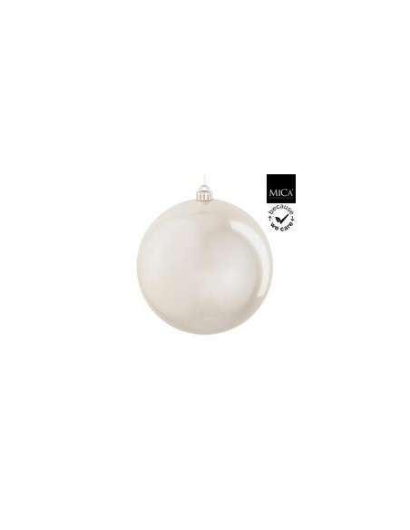 Bola Inrompible 25 cm Perla Crema | Decoración Navideña Resistente